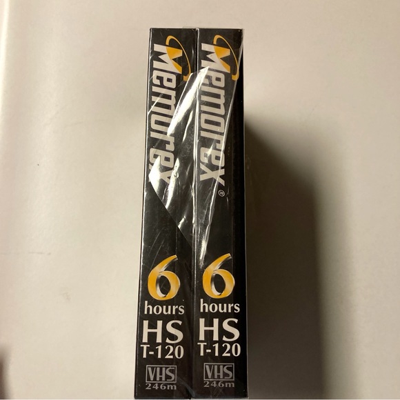 Memorex High Standard T-120 Sealed Blank VHS Video Tapes 6 Hours (pack of 2) - Picture 4 of 9